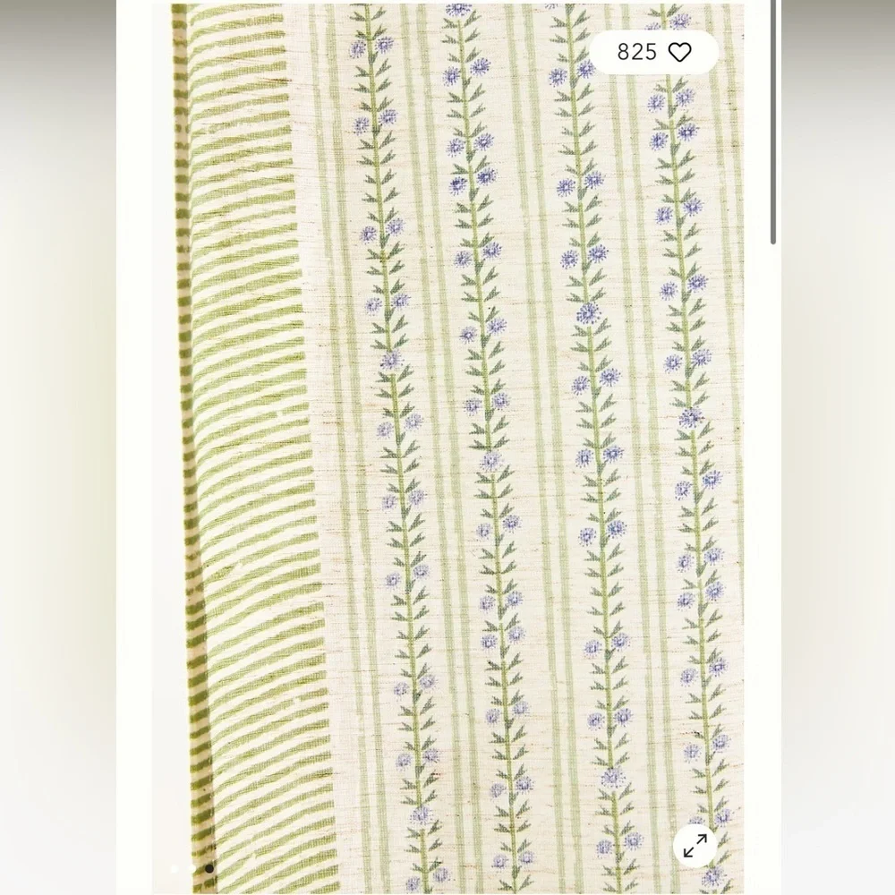 Anthropologie x Ellen Merchant Cottage Curtain 50 x 84 NWT